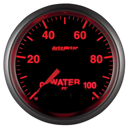 Auto Meter Elite Series Water Pressure Gauge - 2-1/16"