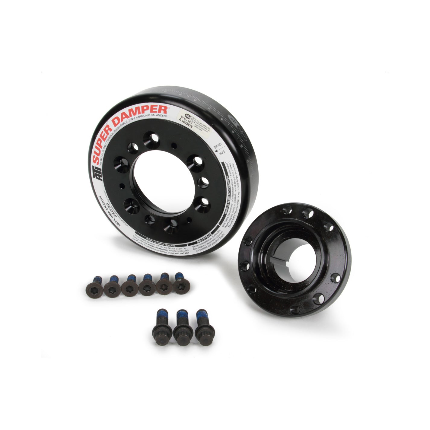 ATI Performance Harmonic Balancer - 6.325" OD - SFI 18.1 - Aluminum/Steel - Black - Internal Balance - GM LS-Series