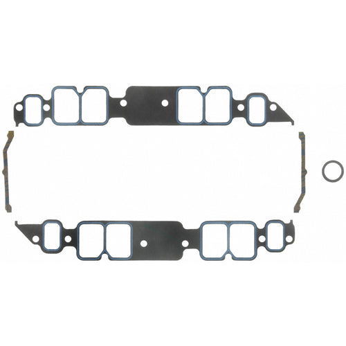 Fel-Pro Printoseal Intake Manifold Gasket - 0.06 in Thick - 1.82 x 2.54 in Rectangular Port - Composite - Big Block Chevy