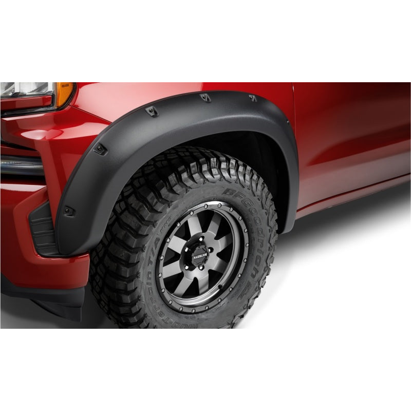 Bushwacker Forge Fender Flare - Pocket Style - Front/Rear - 2 in Wide - Black - 1500 - GM Fullsize Truck 2019-21