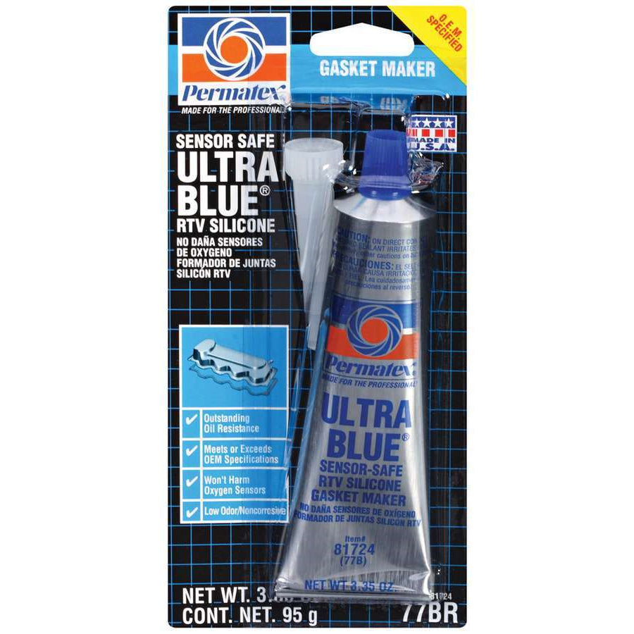 Permatex Ultra Blue No Leak RTV Silicone Gasket Maker - 3.35 oz. Tube