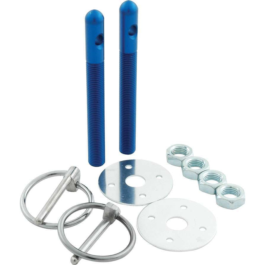 Allstar Performance Aluminum Hood Pin Kit - Blue - 3/8" Diameter