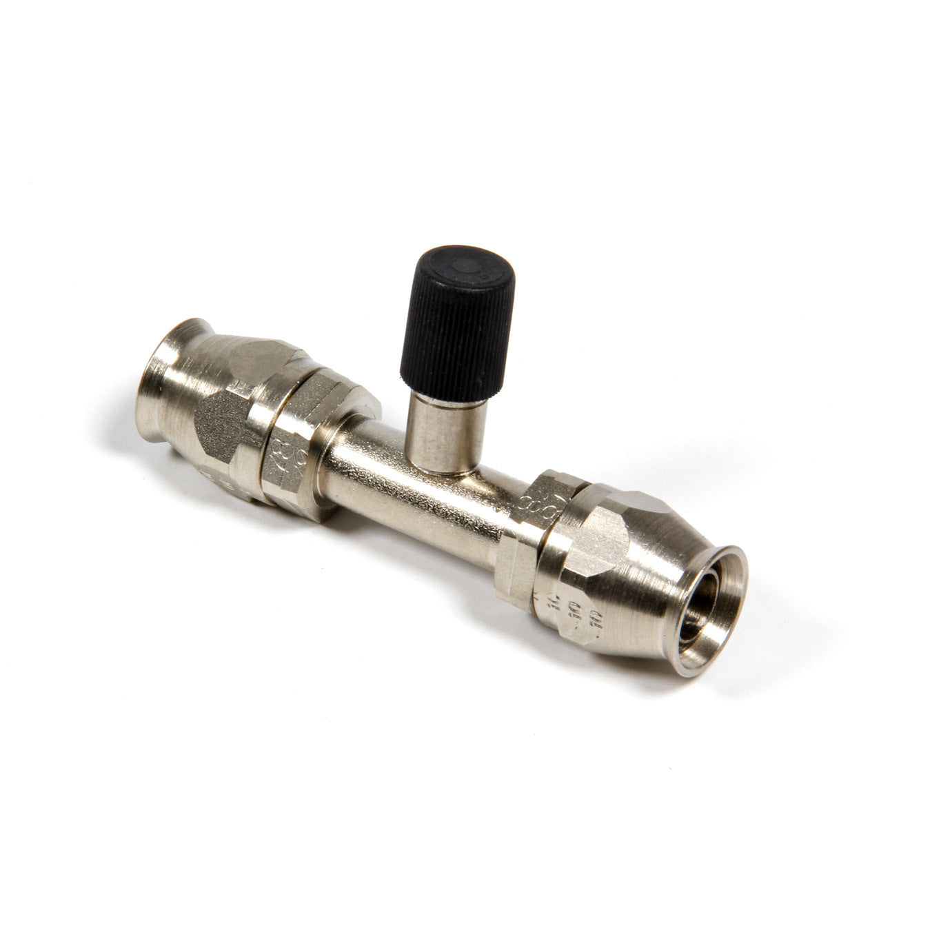 Aeroquip Air Conditioning Hose End Fitting w/ Charge Port - Straight -10 AN