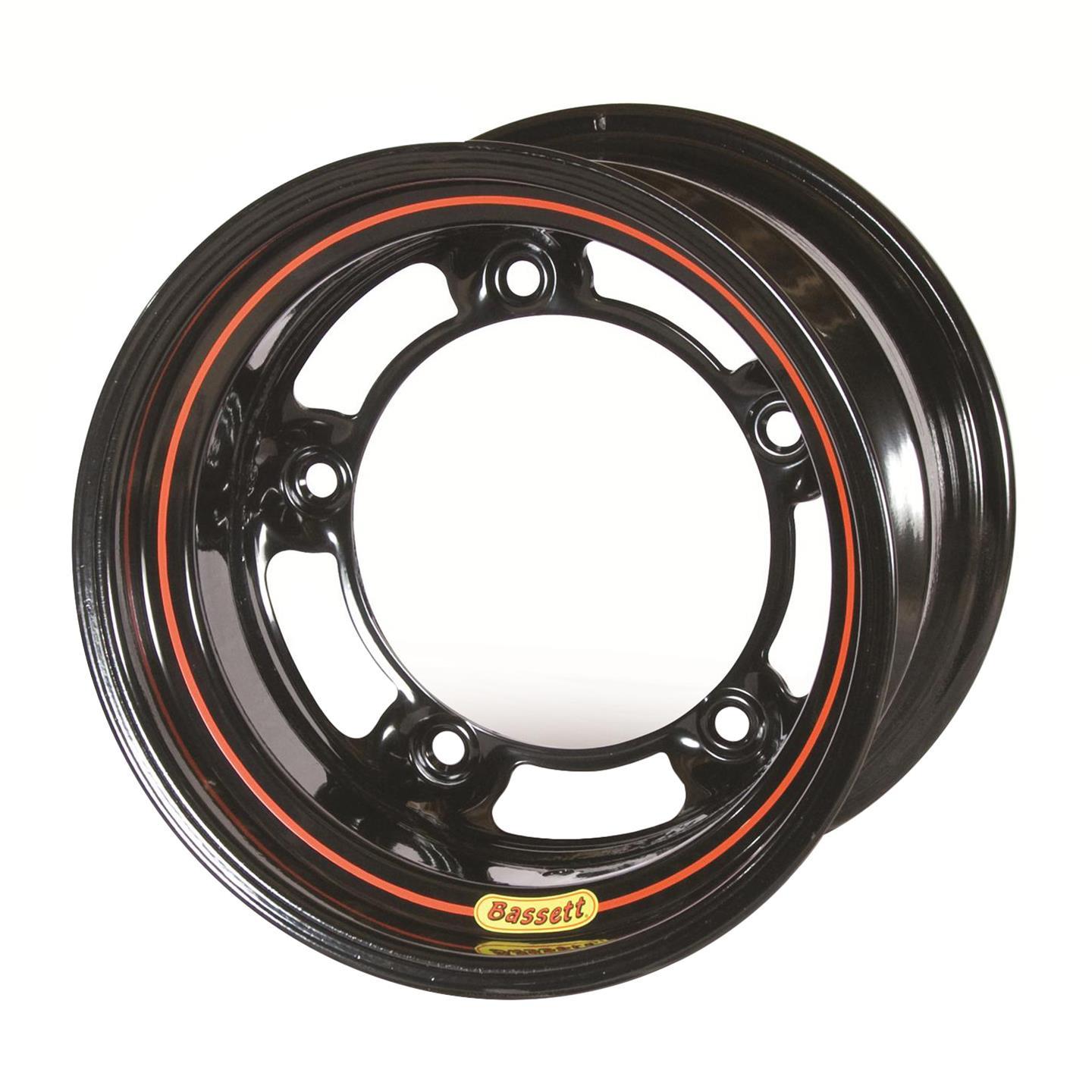 Bassett 8 Spoke D-Hole Lightweight Wide 5 Wheel - 15 x 10 in - 7.000 in Backspace - Black