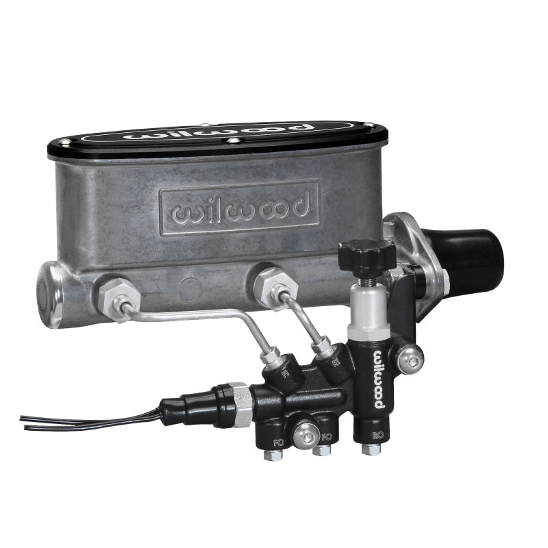 Wilwood Aluminum Tandem Master Cylinder Kit w/ Bracket and Proportioning Valve - 1" Bore