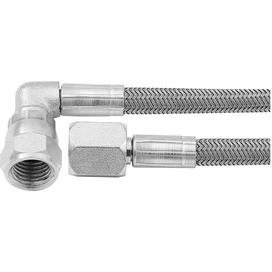 Allstar Performance 32" -4 Braided Stainless Steel Line w/ -4 Straight End / -4 90 End (5 Pack)