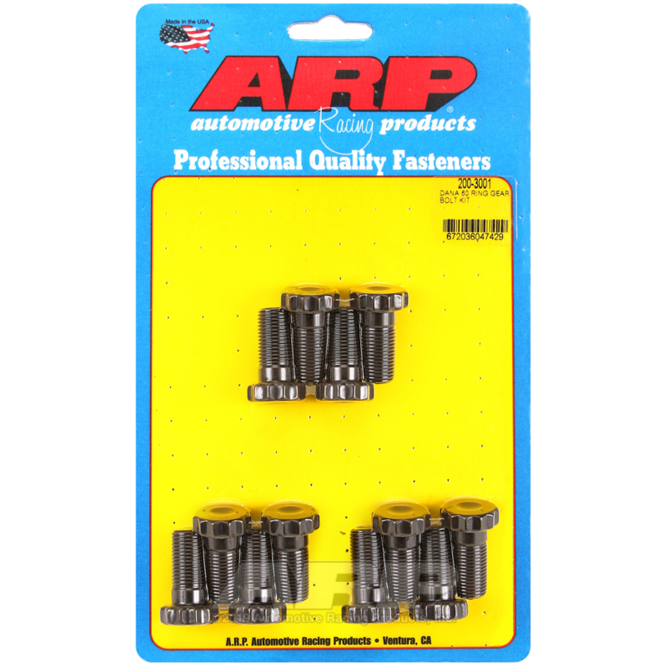 ARP Ring Gear Bolt - 1.060" Long - 12 Point Head - Chromoly - Black Oxide - Dana 60