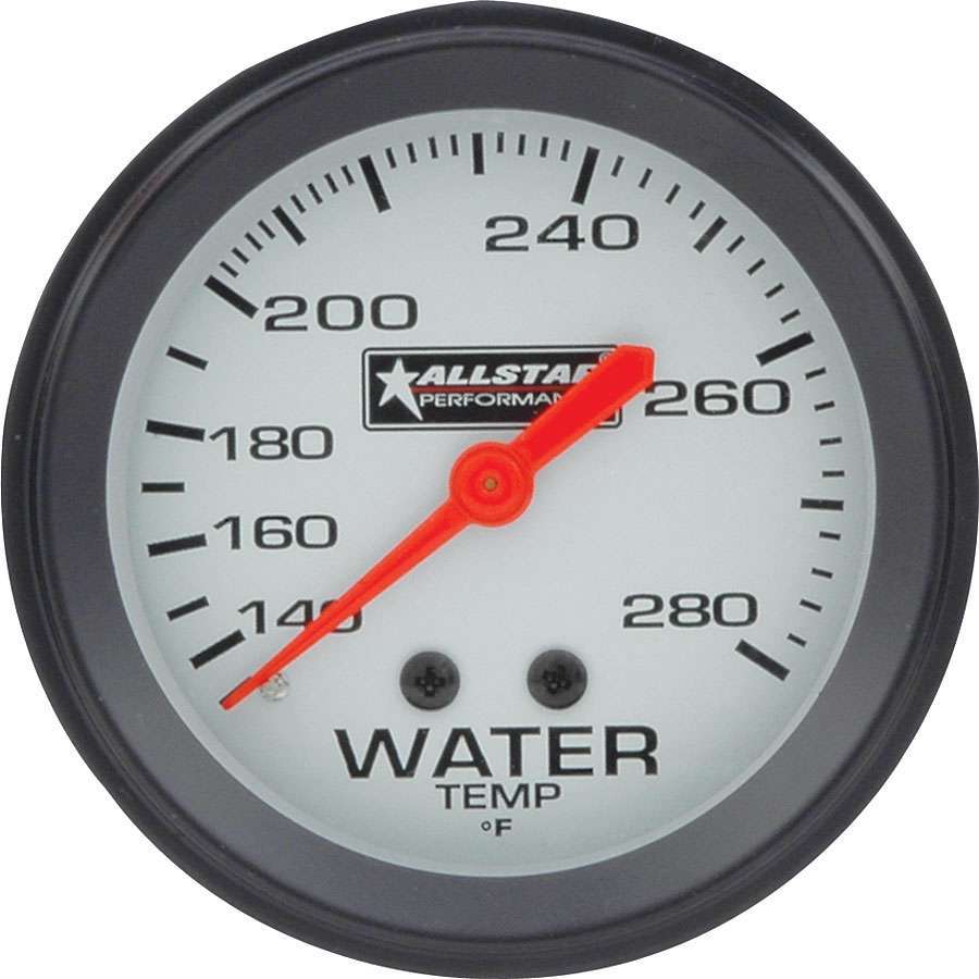 Allstar Performance Water Temperature Gauge - 2-5/8" Diameter - 140-280F
