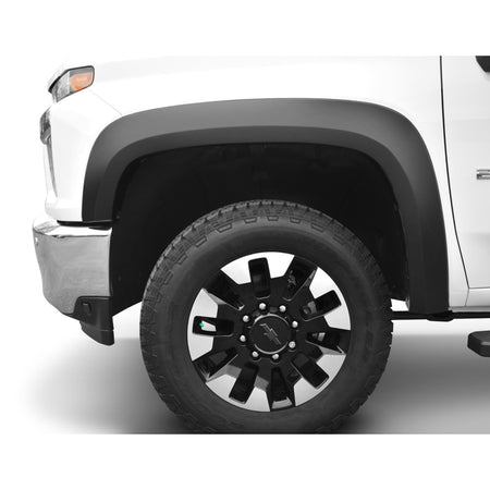 Bushwacker Extend-A-Fender Fender Flare - Front/Rear - 2" Wide - Plastic - Black - (Set of 4)