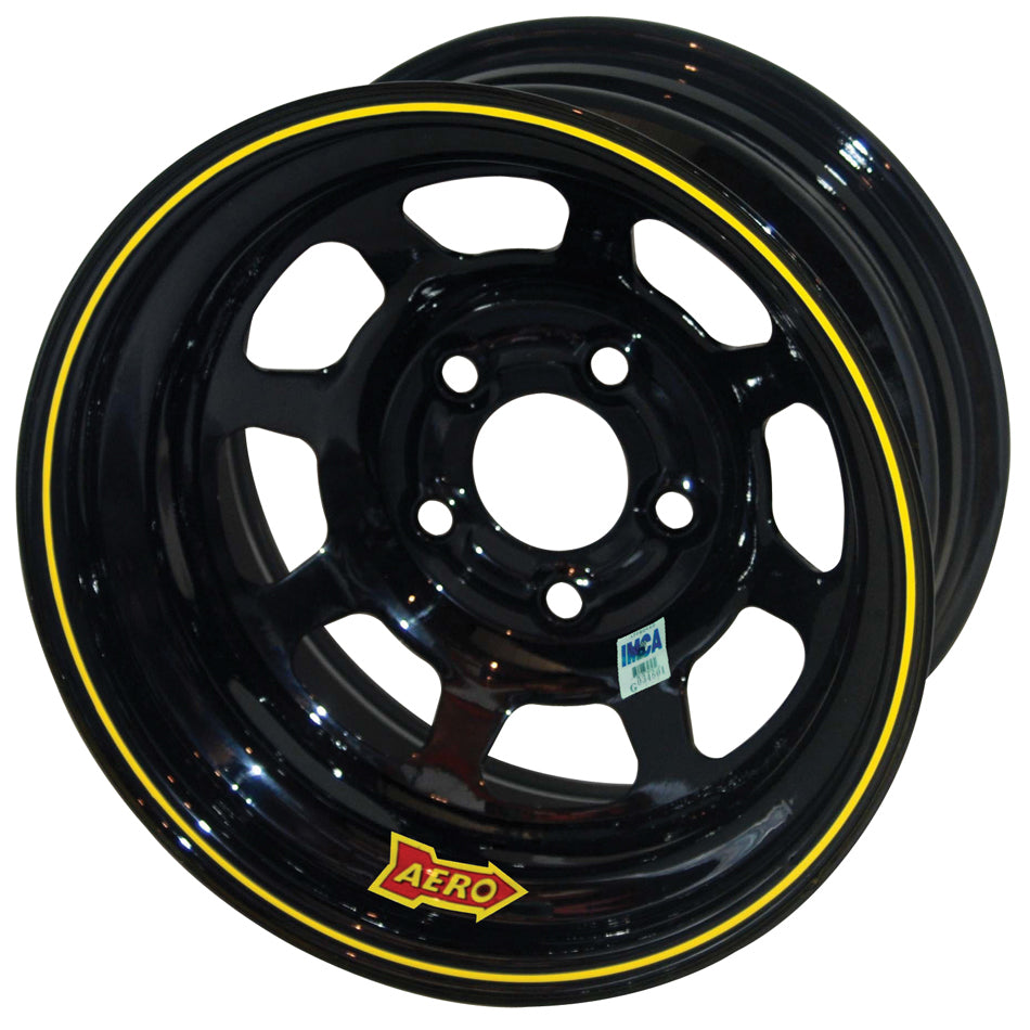 AED 52-Series 15 x 8 in Wheel - 2.000 in Backspace - 5 x 5.00 in Bolt Pattern - Black Powder Coat 52-185020LT3