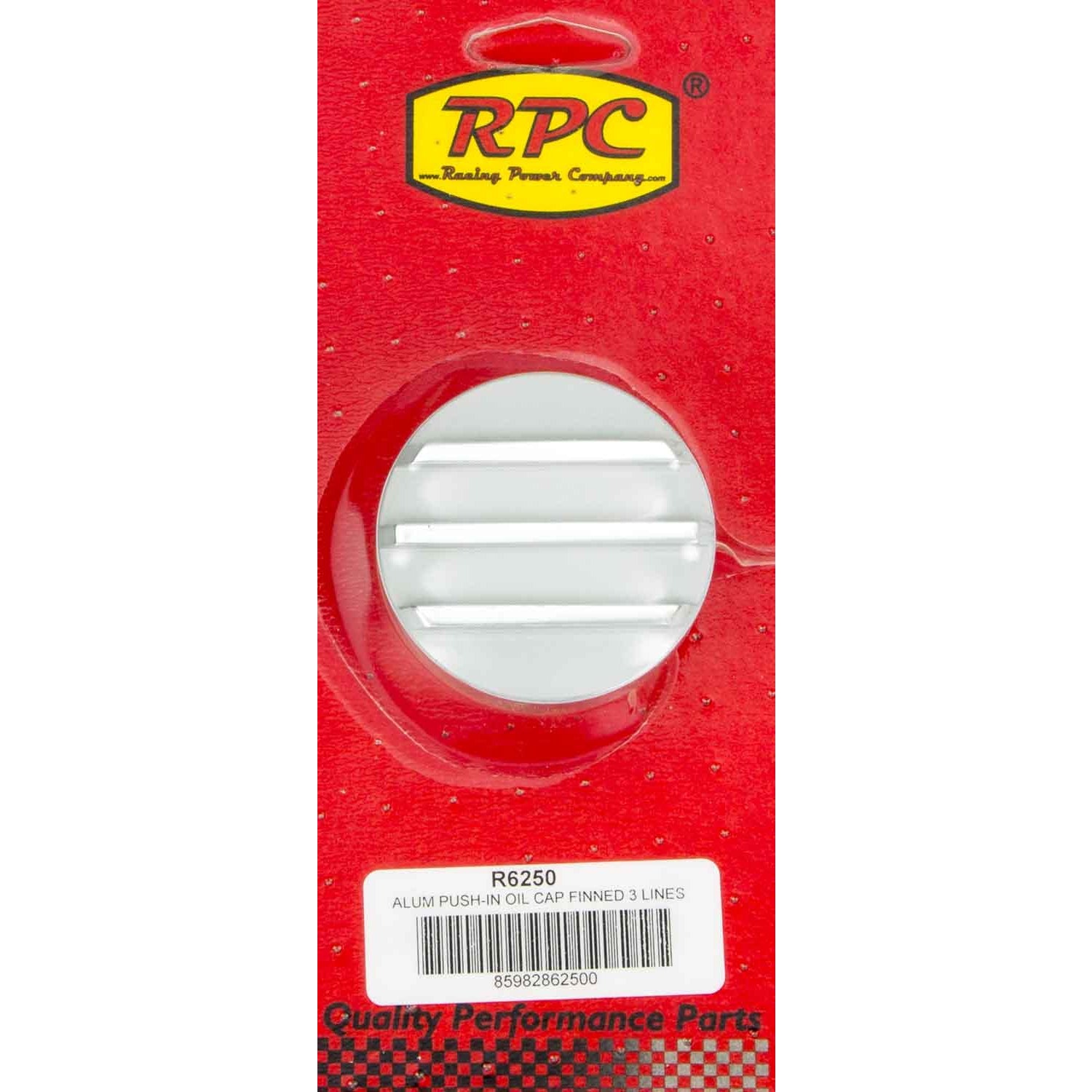 Racing Power Co-Packaged Alum Finned Oil Push In Polished