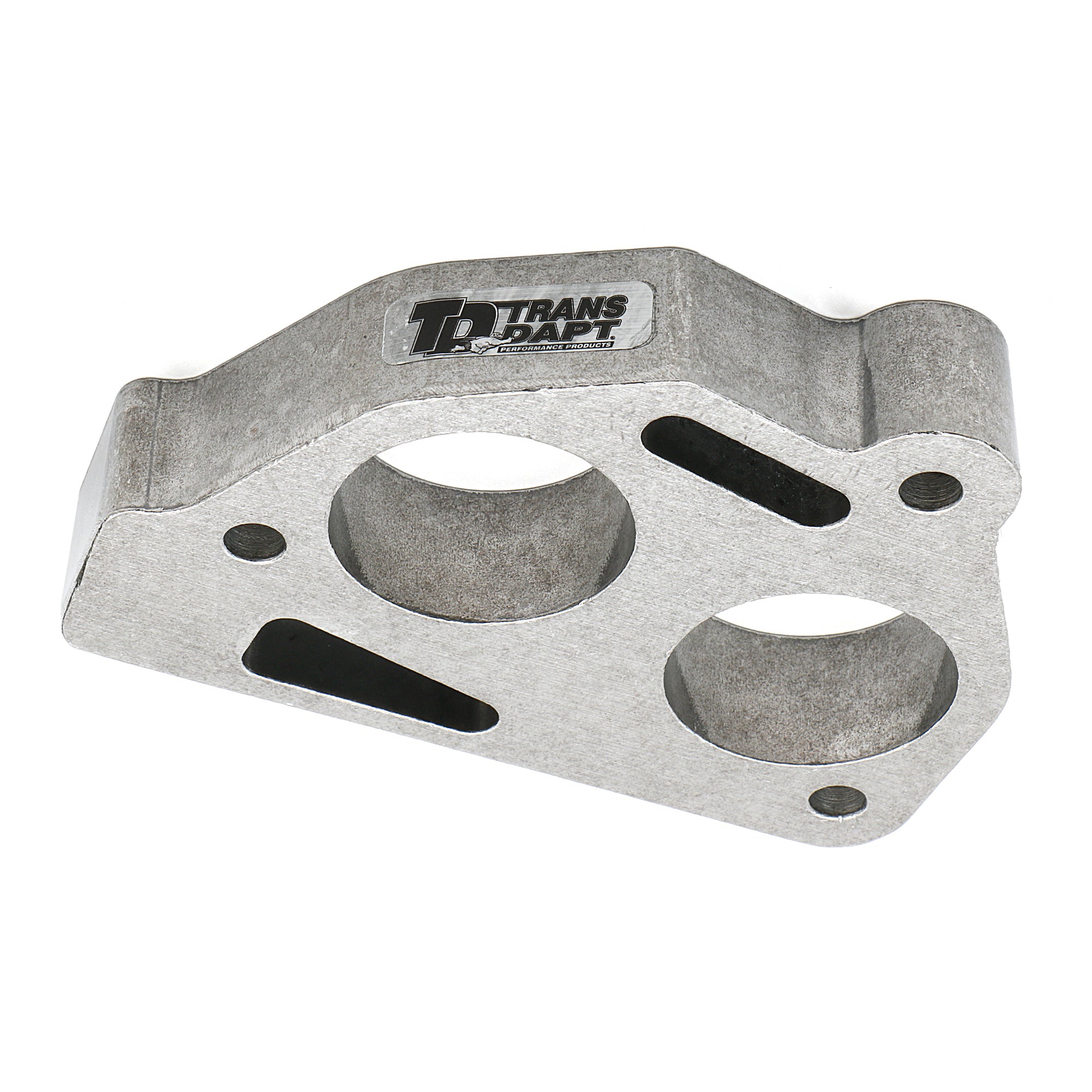 Trans-Dapt Throttle Body Spacer - Aluminum - Clear - Small Block Chevy