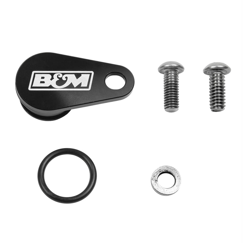 B&M Speedometer Port Plug - Black - B&M Logo - TH350/TH350c - GM
