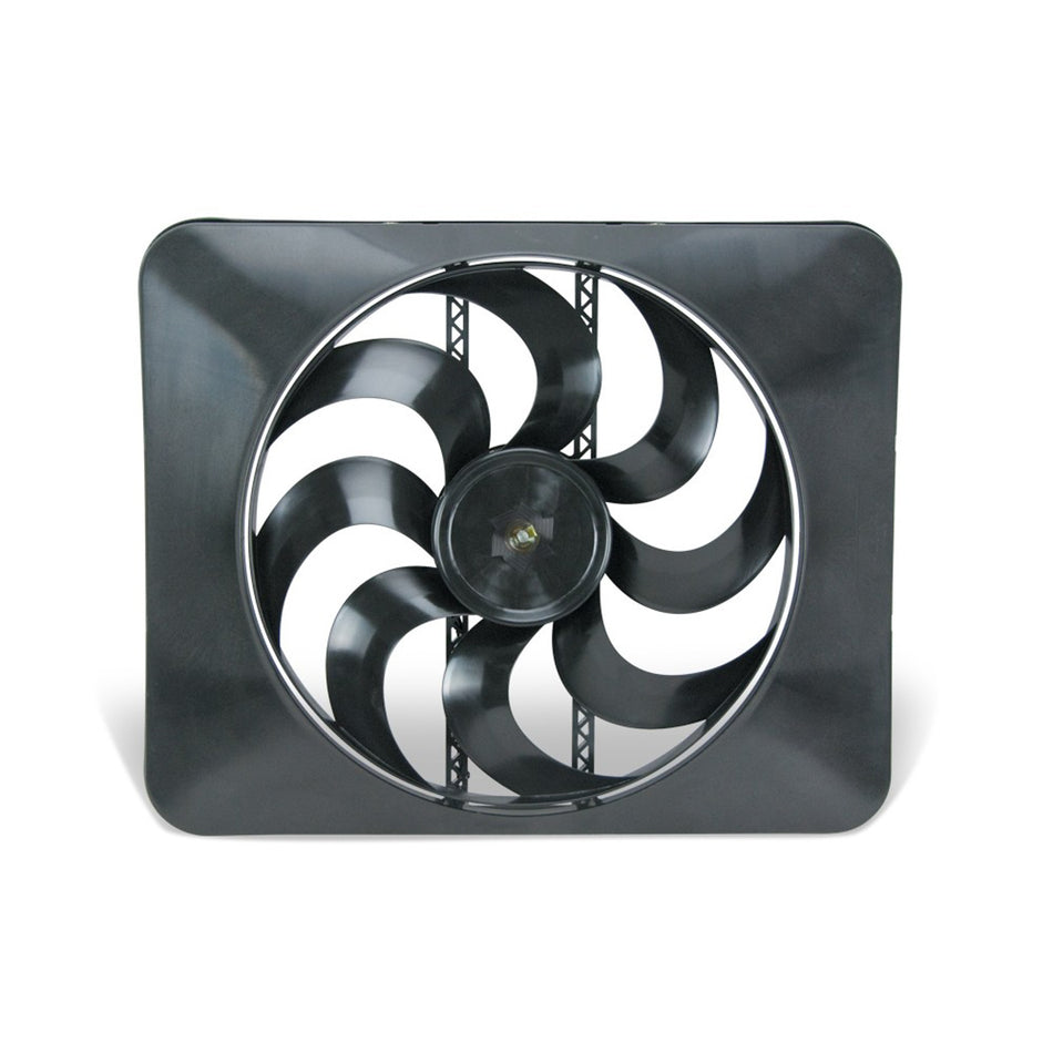 Flex-A-Lite Black Magic Xtreme Electric Cooling Fan - 15" Fan - Push/Pull - 3300 CFM - 12V - Curved Blade - 21-1/2 x 17-1/2" - 4-3/16" - Plastic