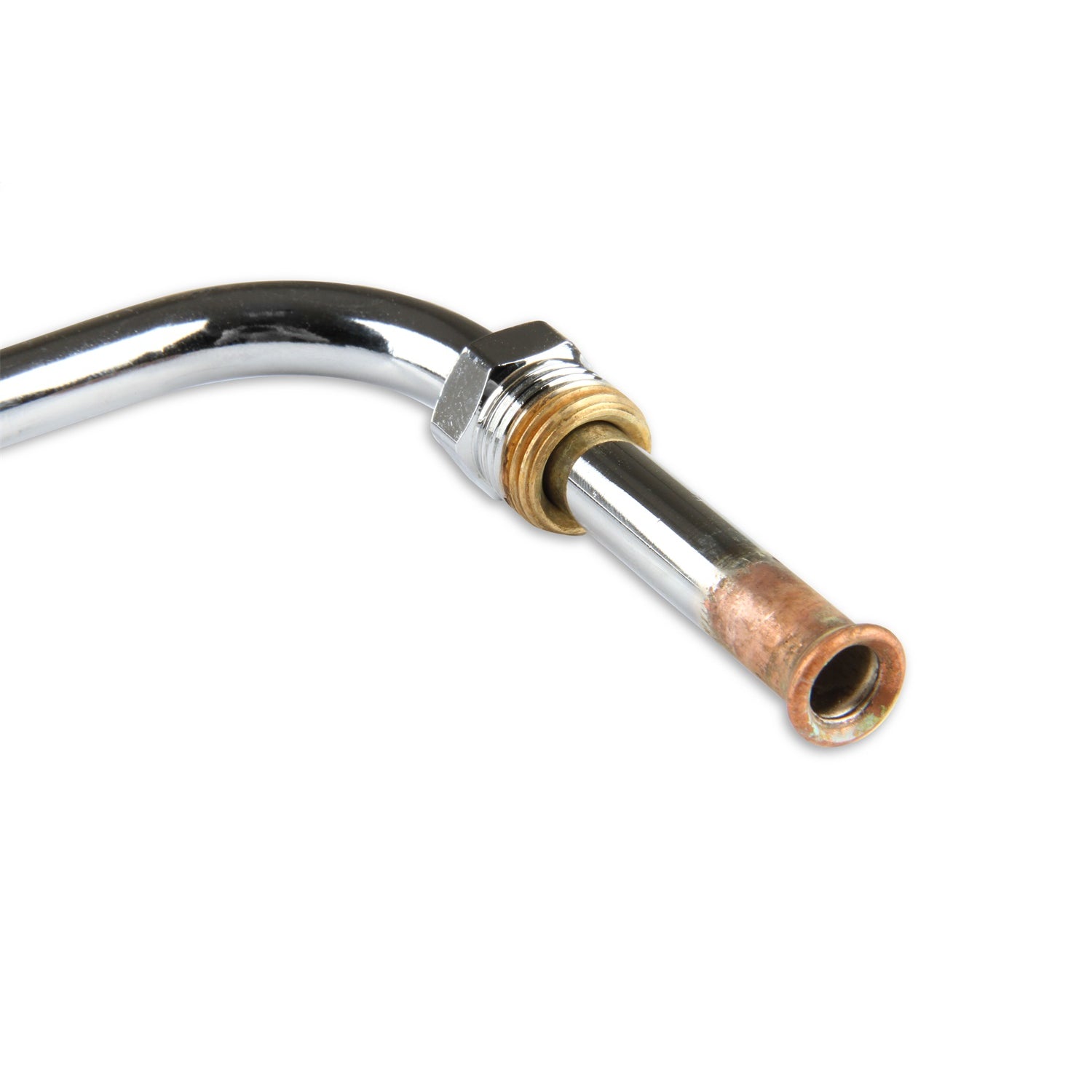 Holley Carburetor Fuel Line - 5/8-18 in Female Inlet - 7/8-20 in Dual Outlets - Chrome - Holley 4150 Carburetors