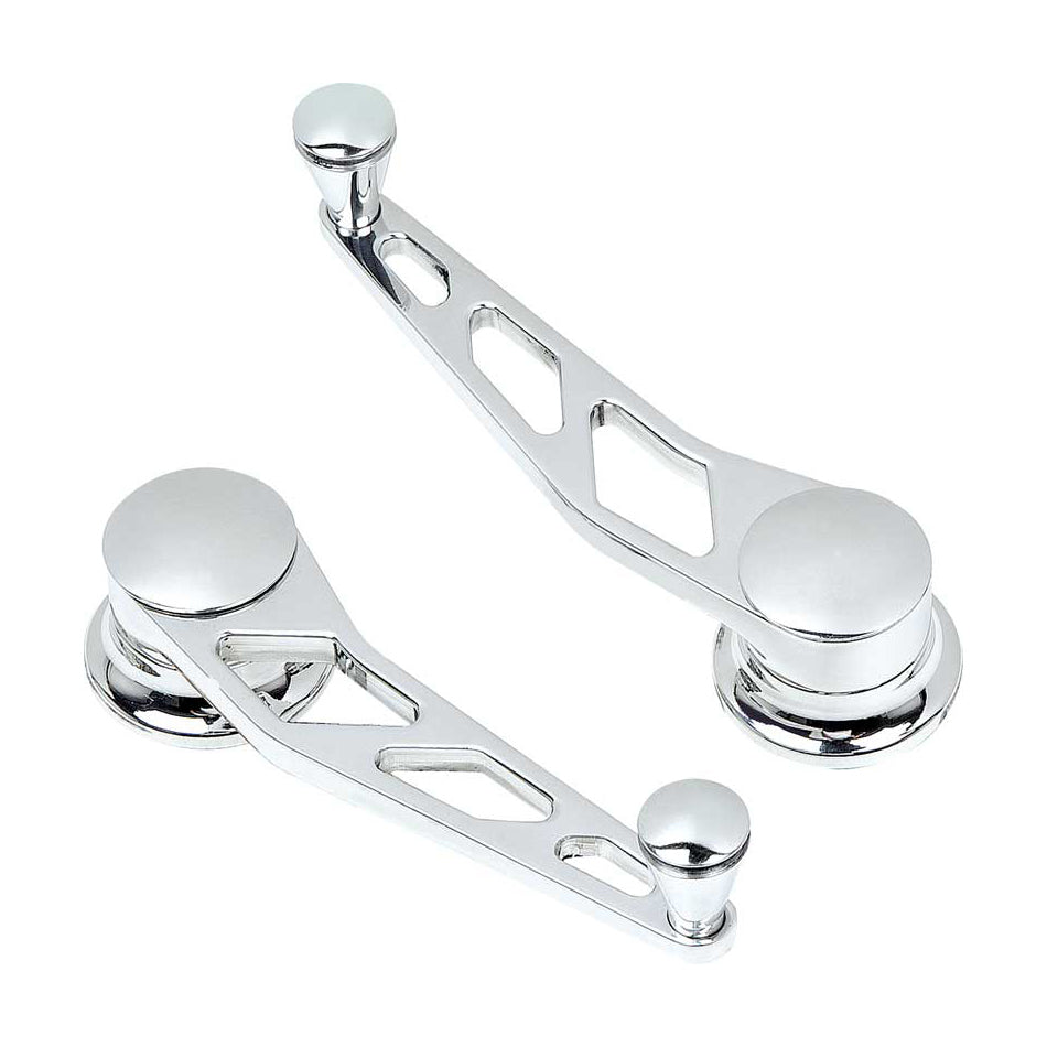 Lokar Window Crank - 3/8" Square Spline - Aluminum - Polished (Pair)