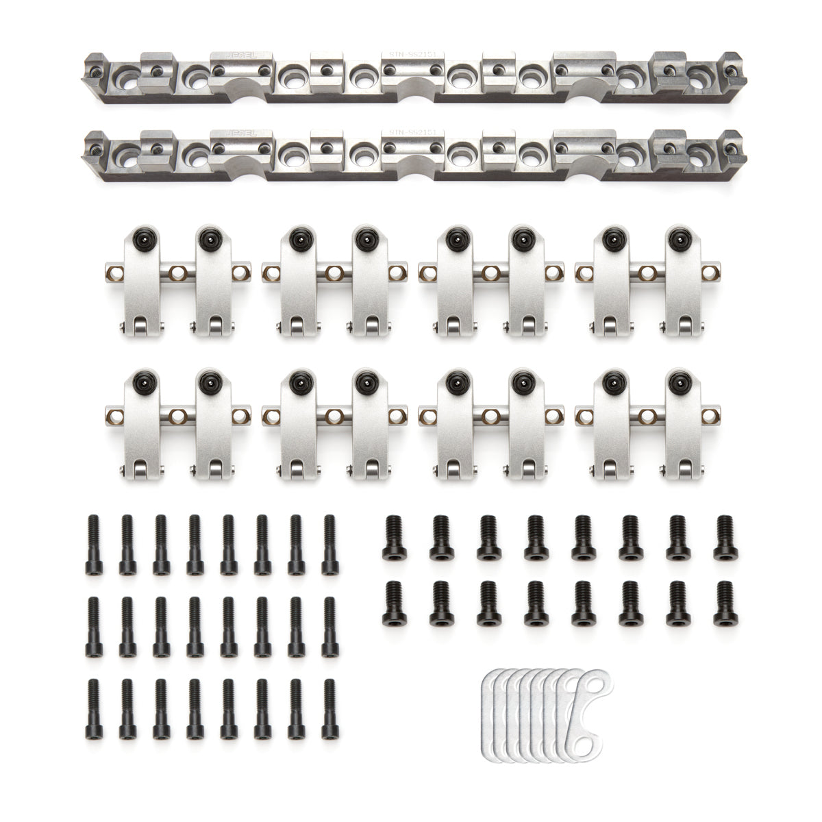 Jesel Sportsman Shaft Mount Roller Rocker Arm - 1.60 Ratio - AFR Outlaw Heads - Small Block Ford (Set of 16)