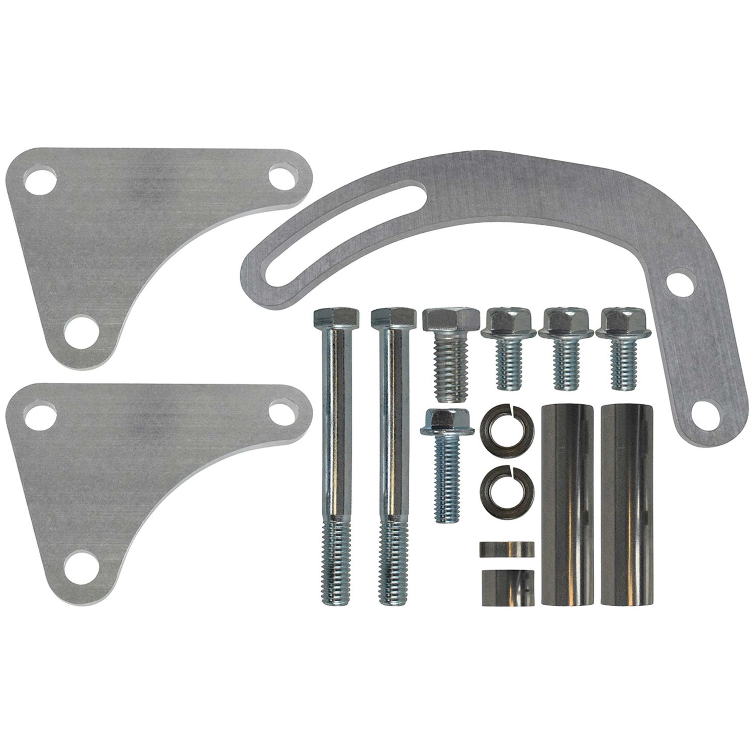 ICT Billet Power Steering Pump Bracket - Water Pump/Block Mount - Aluminum - Long Water Pump - Big Block Chevy