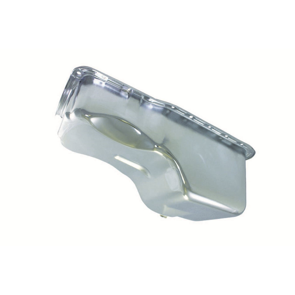 Specialty Products Rear Sump Oil Pan - Stock Depth - Stock Capacity - Chrome - Small Block Ford