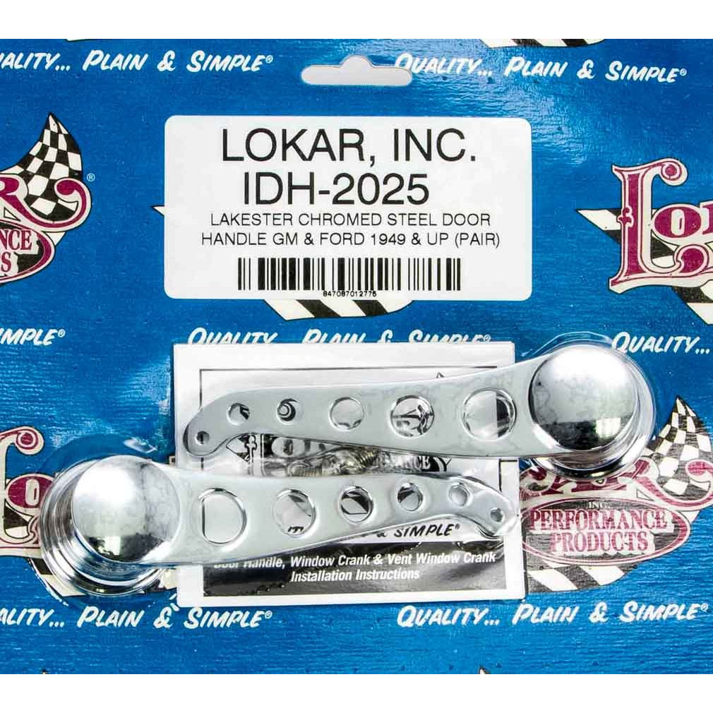 Lokar Lakester Chromed Steel Door Handle - GM / Ford 1949 and Up