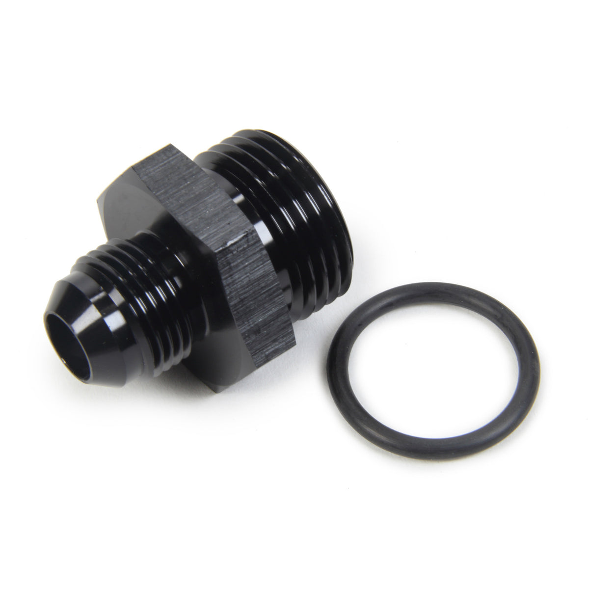 Triple X Race Co. Adapter Fitting Straight 8 AN Male to 12 AN Male O-Ring Aluminum - Black Anodize