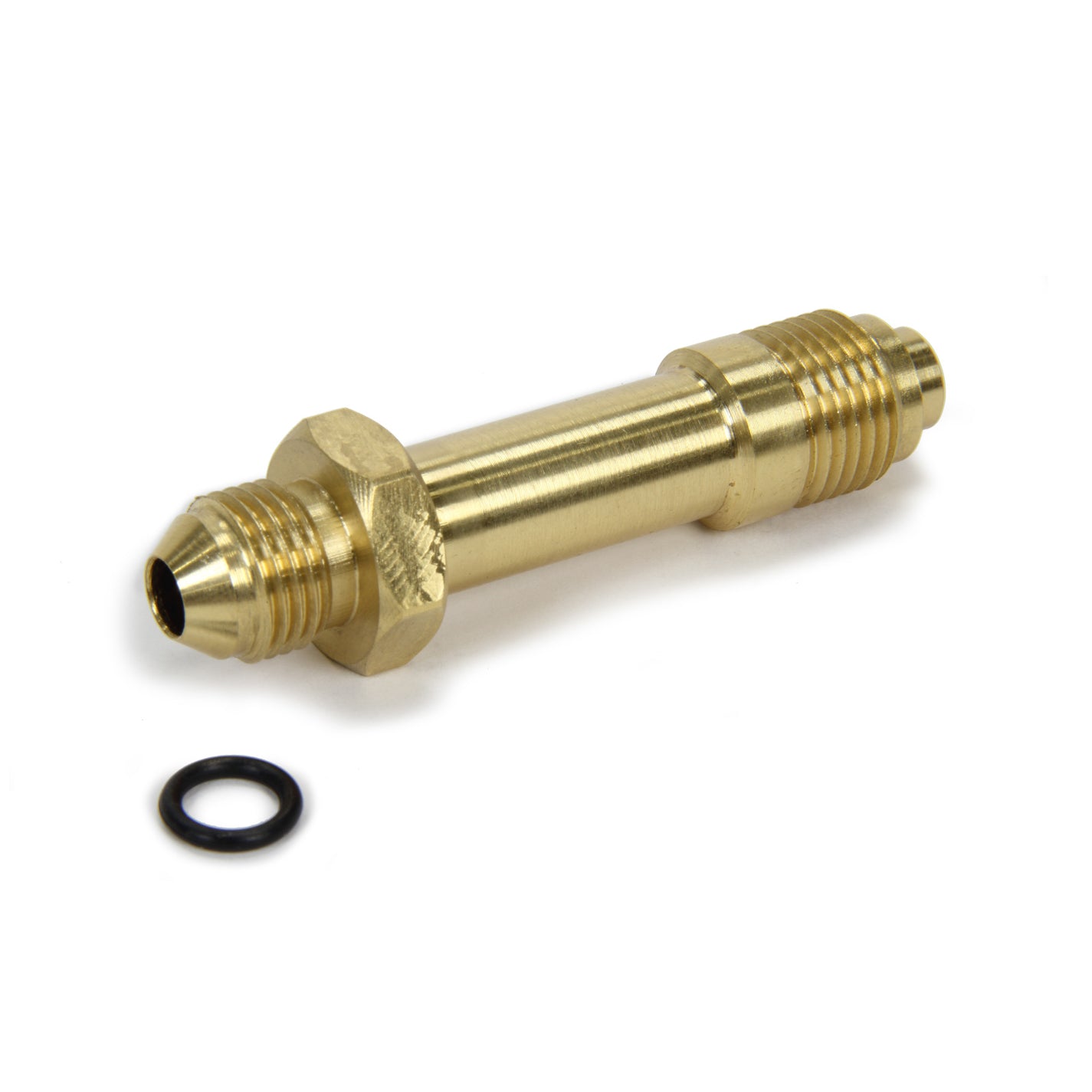 Flaming River Straight Adapter - 6 AN Male to 16 mm x 1.50 Male O-Ring - Brass - Power Steering Systems