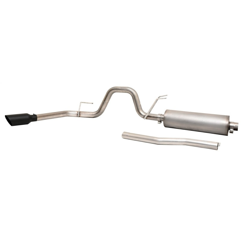 Gibson Elite Black Exhaust System - Cat-Back - 3" Diameter - Single Side Exit - 5" Black Tip - Stainless - Super Duty