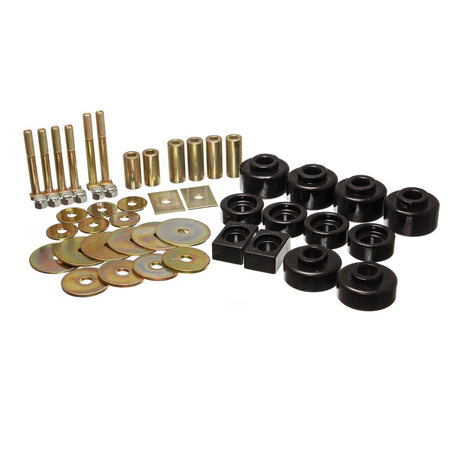 Energy Suspension Hyper-Flex Body Mount Bushing - Black / Cadmium - Ford Fullsize Truck 1997-2003