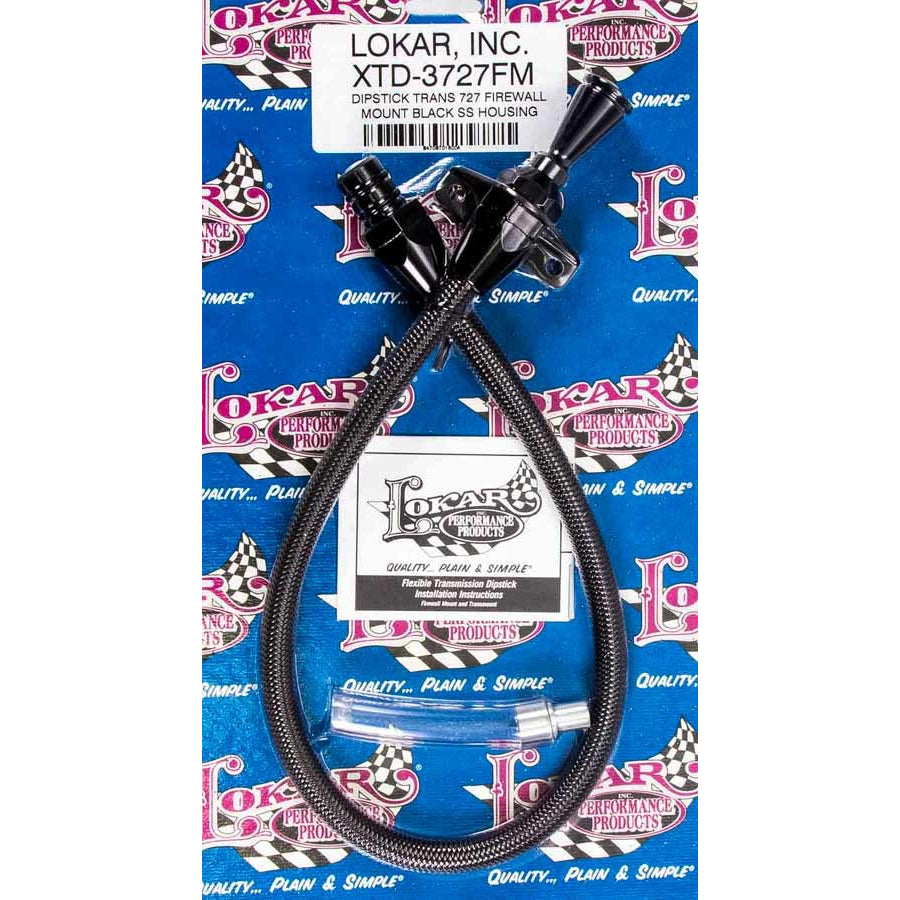Lokar Midnight Series Hi-Tech Flexible Braided Stainless Transmission Dipstick - Chrysler 727 Transmission