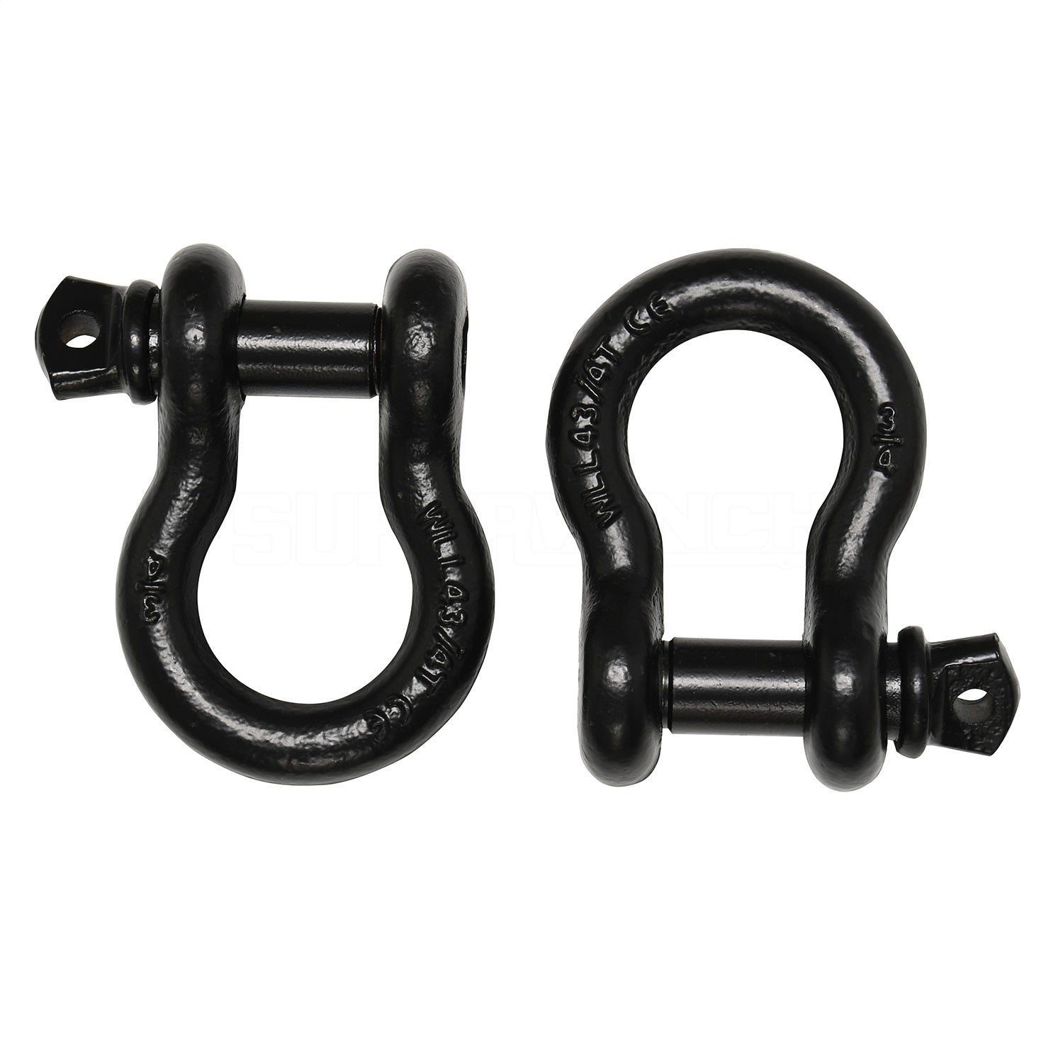 Superwinch Shackle - 7/8 in Pin - 10000 lb Working Load Limit - Black (Pair)
