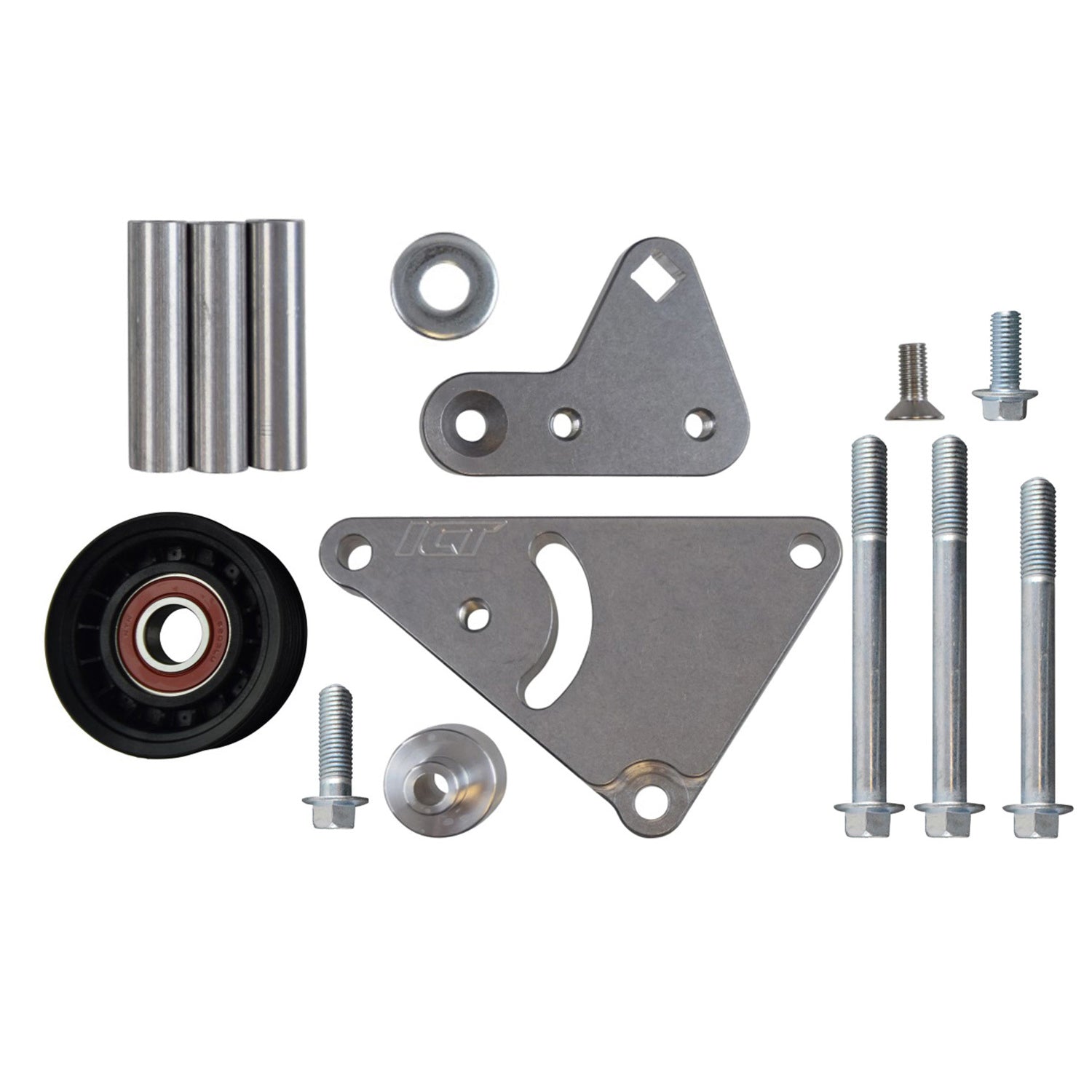 ICT Billet Belt Tensioner - Serpentine - Billet Aluminum - Black - High Mount - GM LS-Series