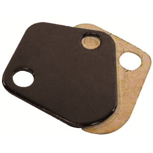 Racing Power Fuel Pump Blockoff - Steel - Black Paint - Big Block Chevy