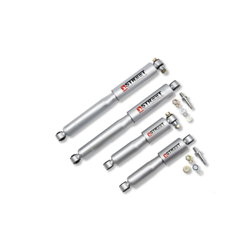 Belltech Street Performance Shock - 2 to 6 in Lowered - Twintube - Silver - Front/Rear - GM Fullsize SUV/Truck 1973-1986
