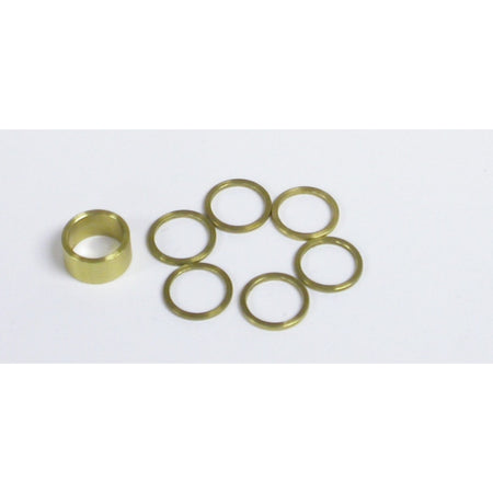 Kinsler Fuel Injection One 0.183" Shim Bypass Shim Kit Six 0.030" Shims Brass Natural - Kinsler Hi-Speed Bypass