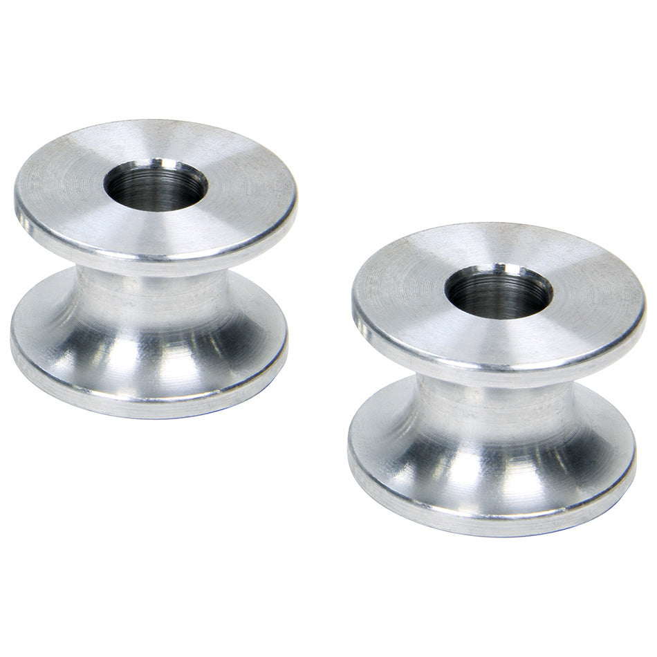 Allstar Performance Hourglass Spacers - Aluminum - 1/2" I.D. x 1-1/2" O.D. x 1" (Pair)