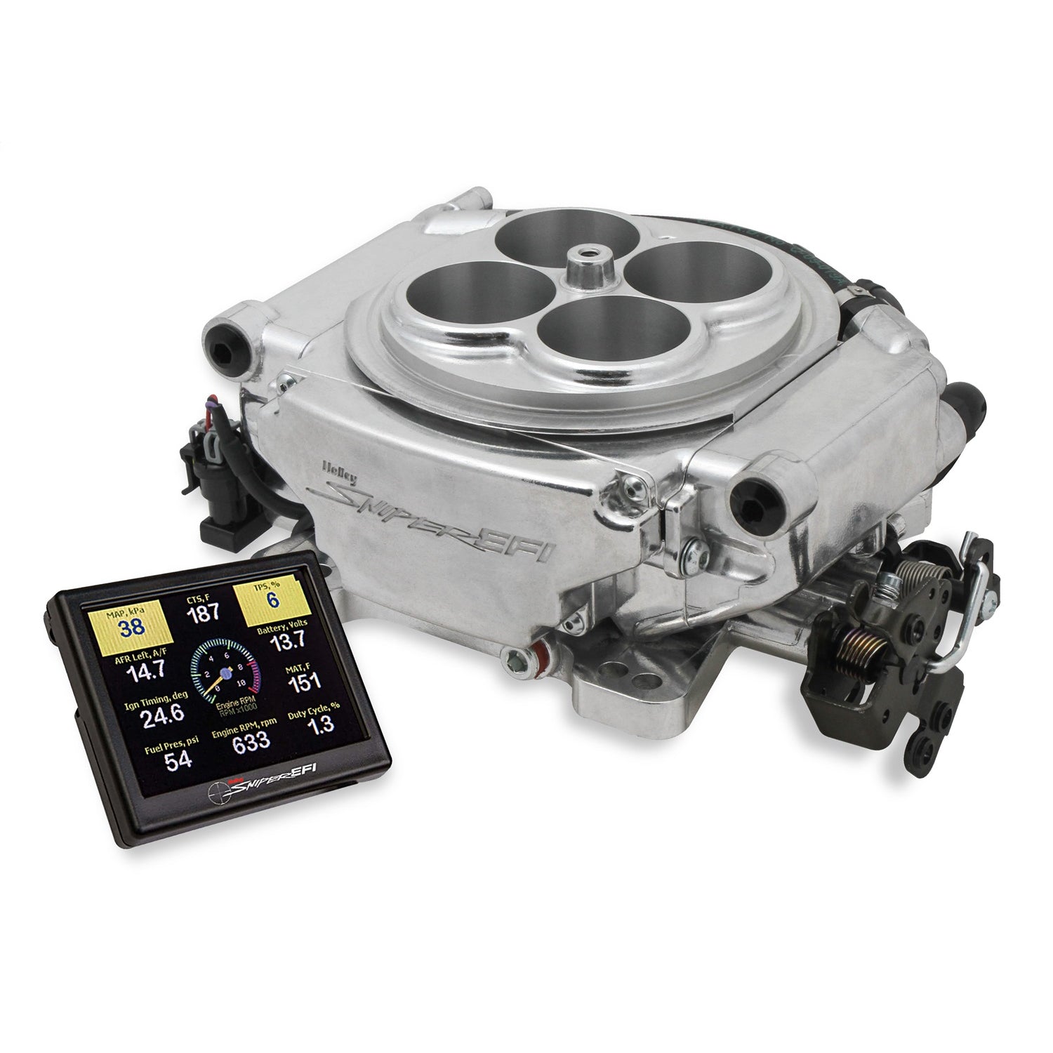 Sniper EFI Fuel Injection - Throttle Body - Square Bore - In-Tank Fuel Pump - Polished