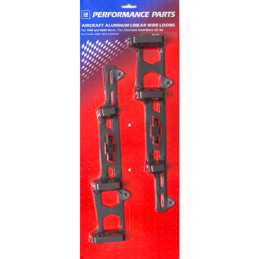 Proform Performance Parts 4 Wire Spark Plug Wire Loom Valve Cover Mount 7-8 mm Bowtie Logo - Aluminum