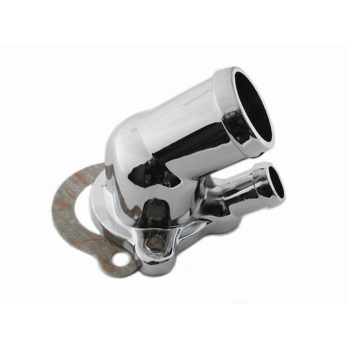 Mr. Gasket 45 Degree Water Neck - 1-1/2 in ID Hose - Gasket - Chrome - Oldsmobile V8