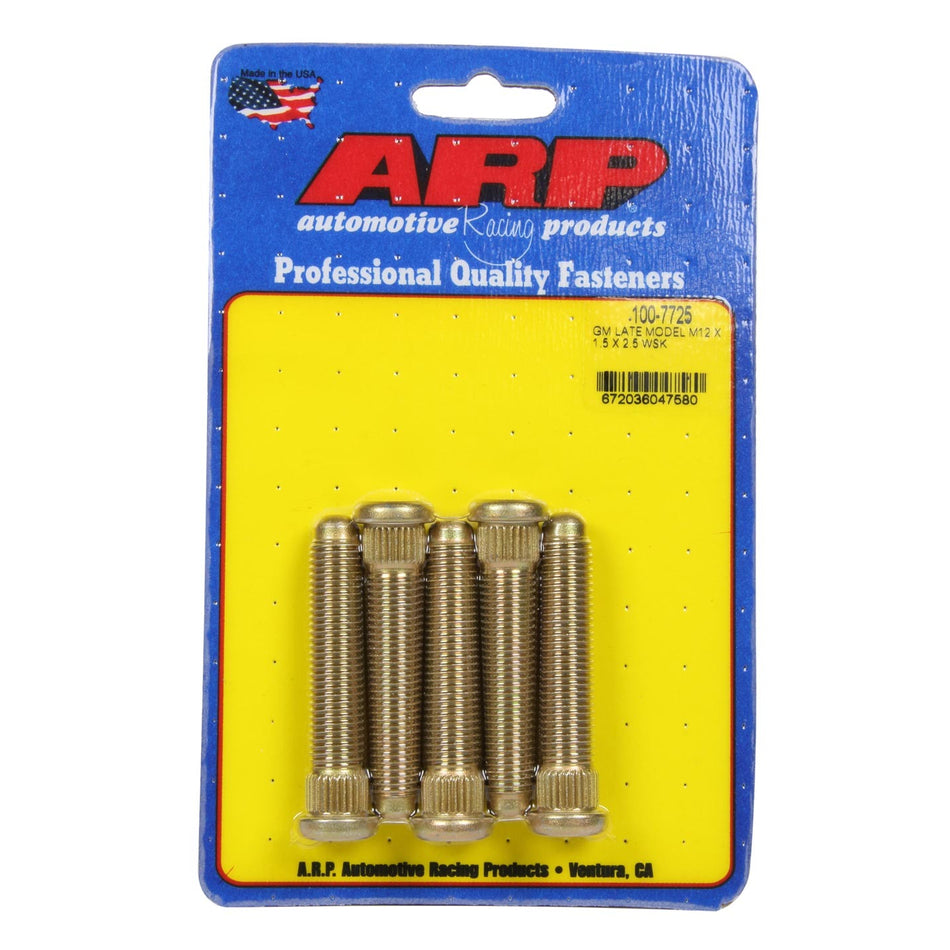 ARP Wheel Stud Kit 5 Pack GM L/M 12mm x 1.5 x 2.5