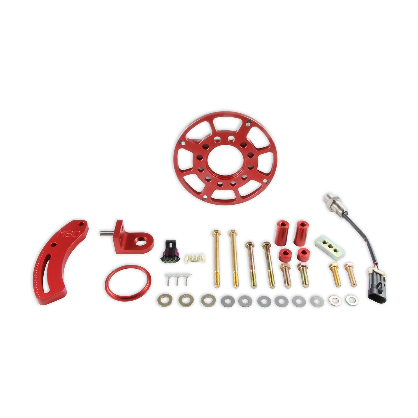 MSD Flying Magnet Crank Trigger Kit - Hall Effect Sensor - Trigger Wheel/Pickup - 6.562" Balancer - Small Block Ford