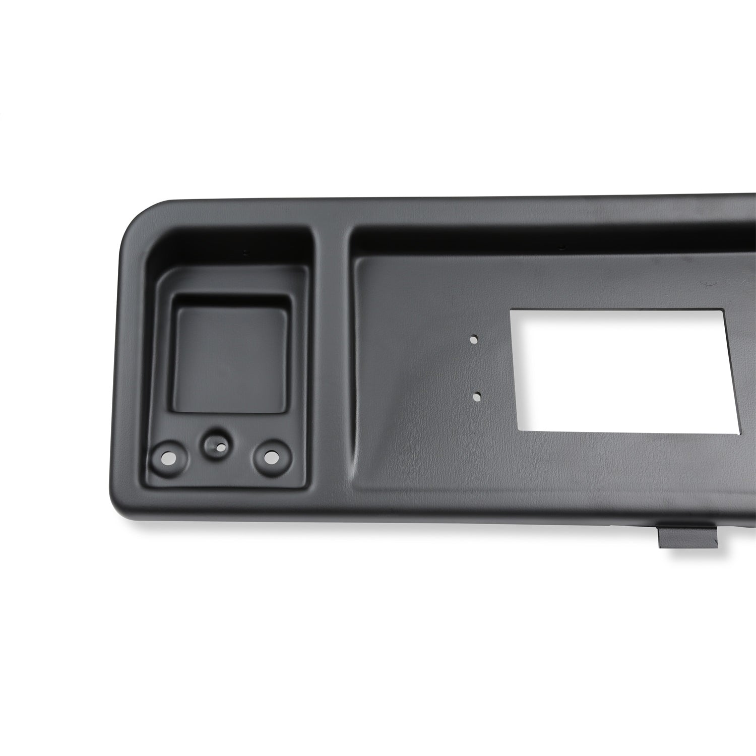 Holley EFI 7 in Dash Bezel - Black - No Vents - Ford Fullsize Truck 1973-79