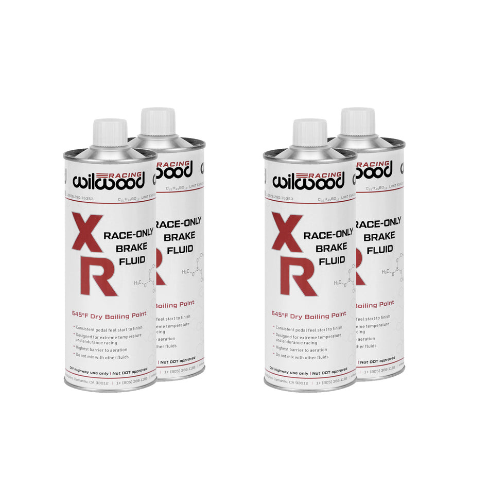 Wilwood XR Racing Brake Fluid - Glycol - 16.9 oz Can - (Set of 4)