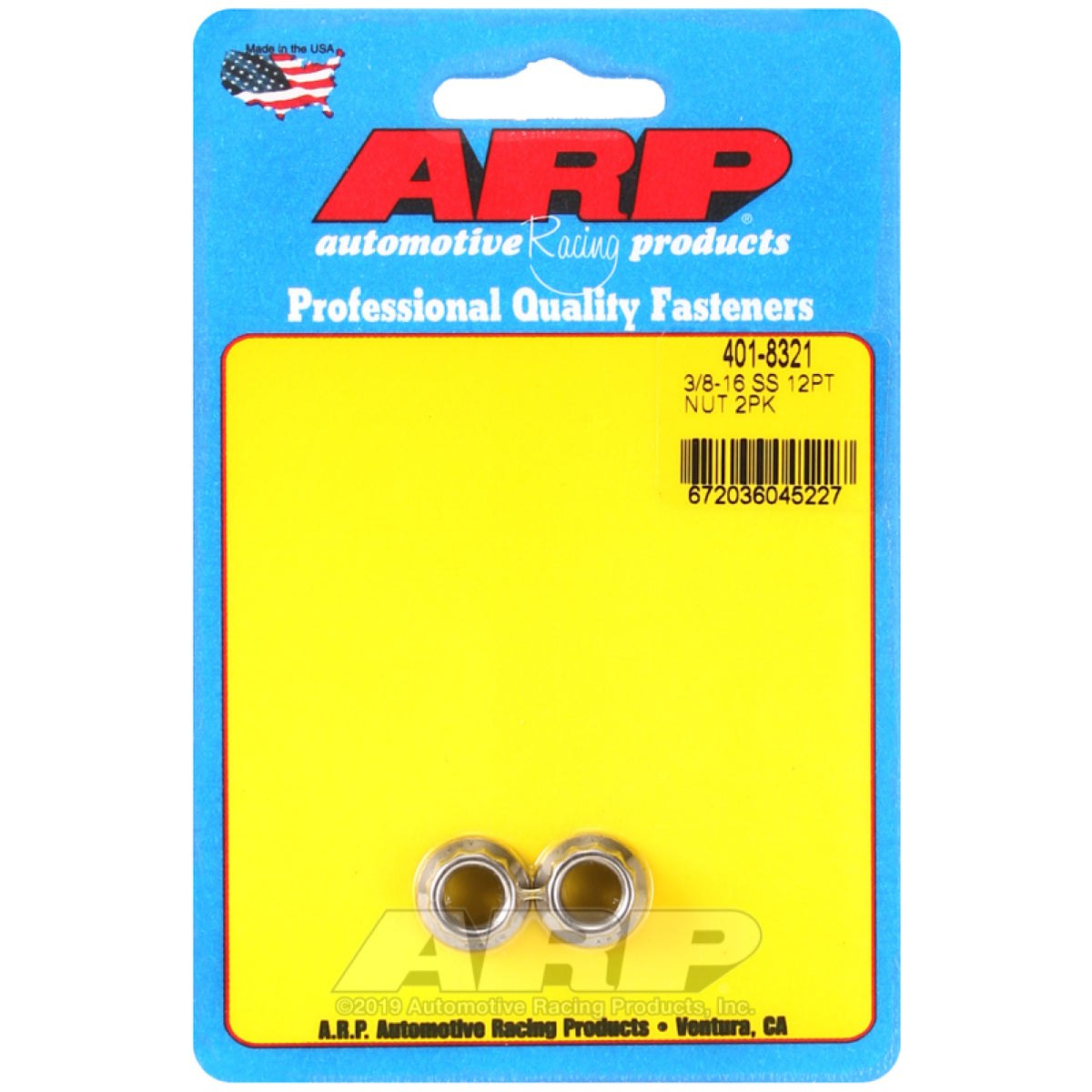 ARP Nut - 7/16" 12 Point Head - Stainless - Polished - Universal - (Pair)