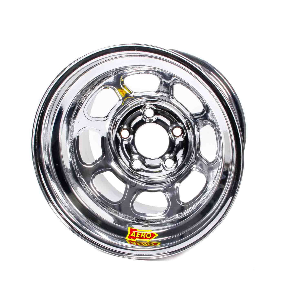 Aero 51 Series Spun Wheel - Chrome - 15" x 8" - 5 x 5" Bolt Circle - 4" Back Spacing - 18 lbs.