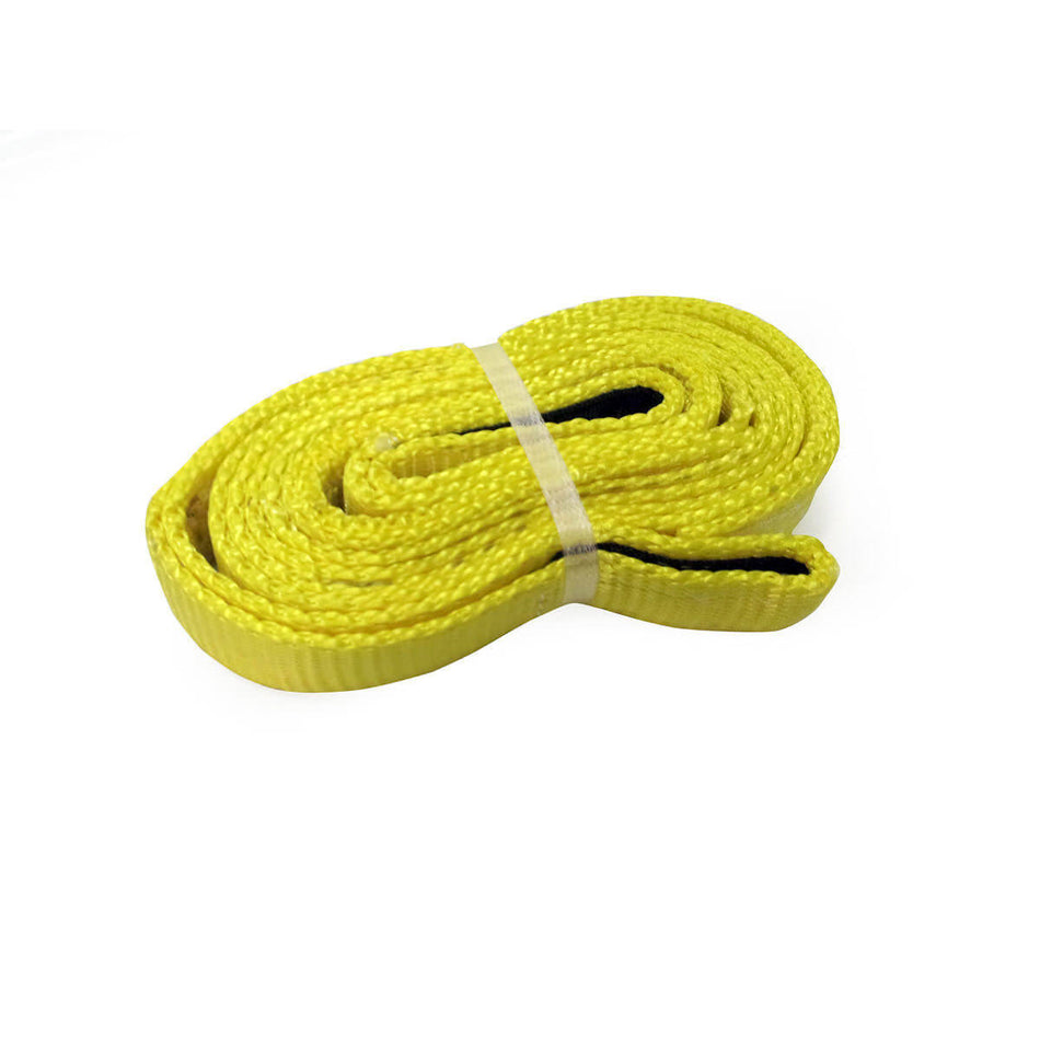 Mile Marker 1" Wide Tow Strap 8 ft Long 7,200 lb Capacity Nylon - Yellow