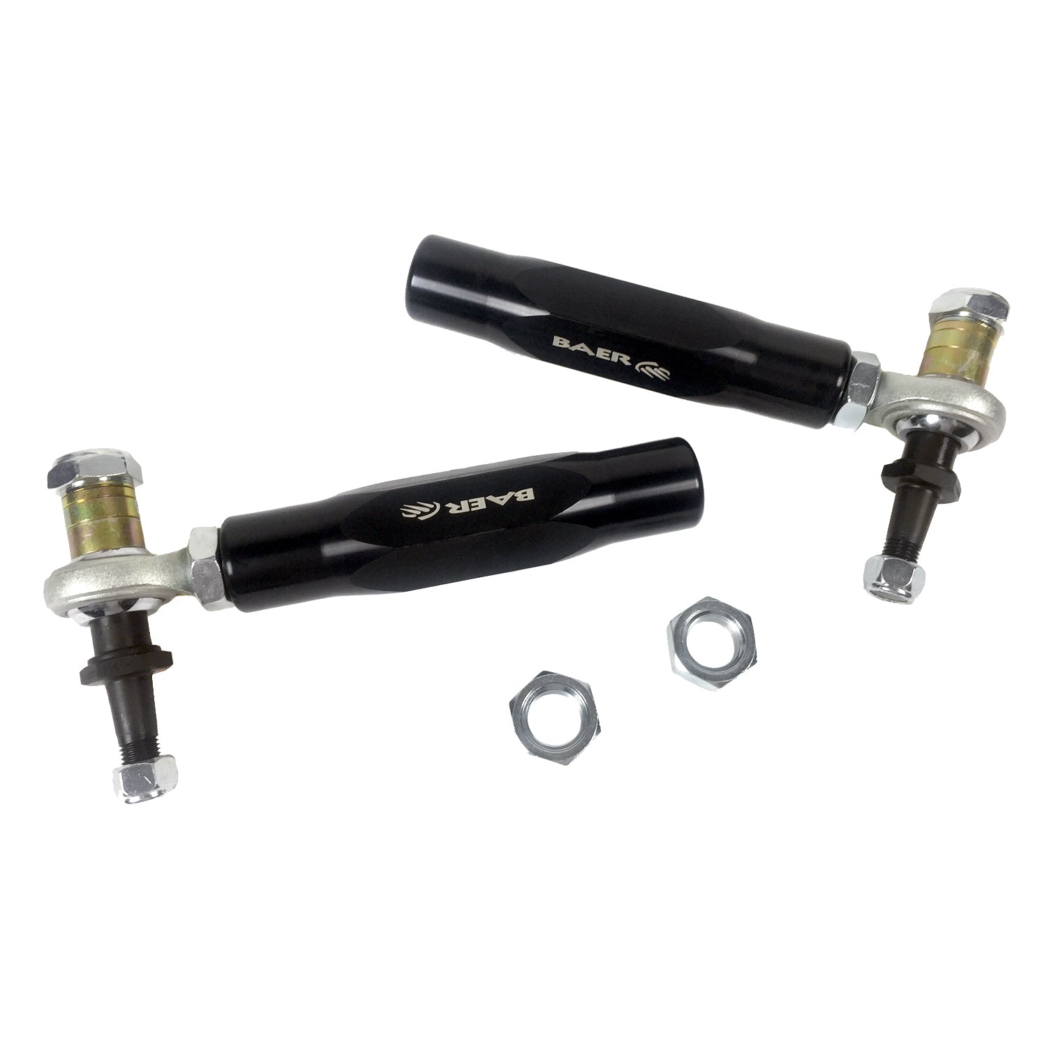 Baer Tracker Bump Steer Adjuster Tie Rod End - Adjustable - Black Anodized - Ford Mustang 1970-73