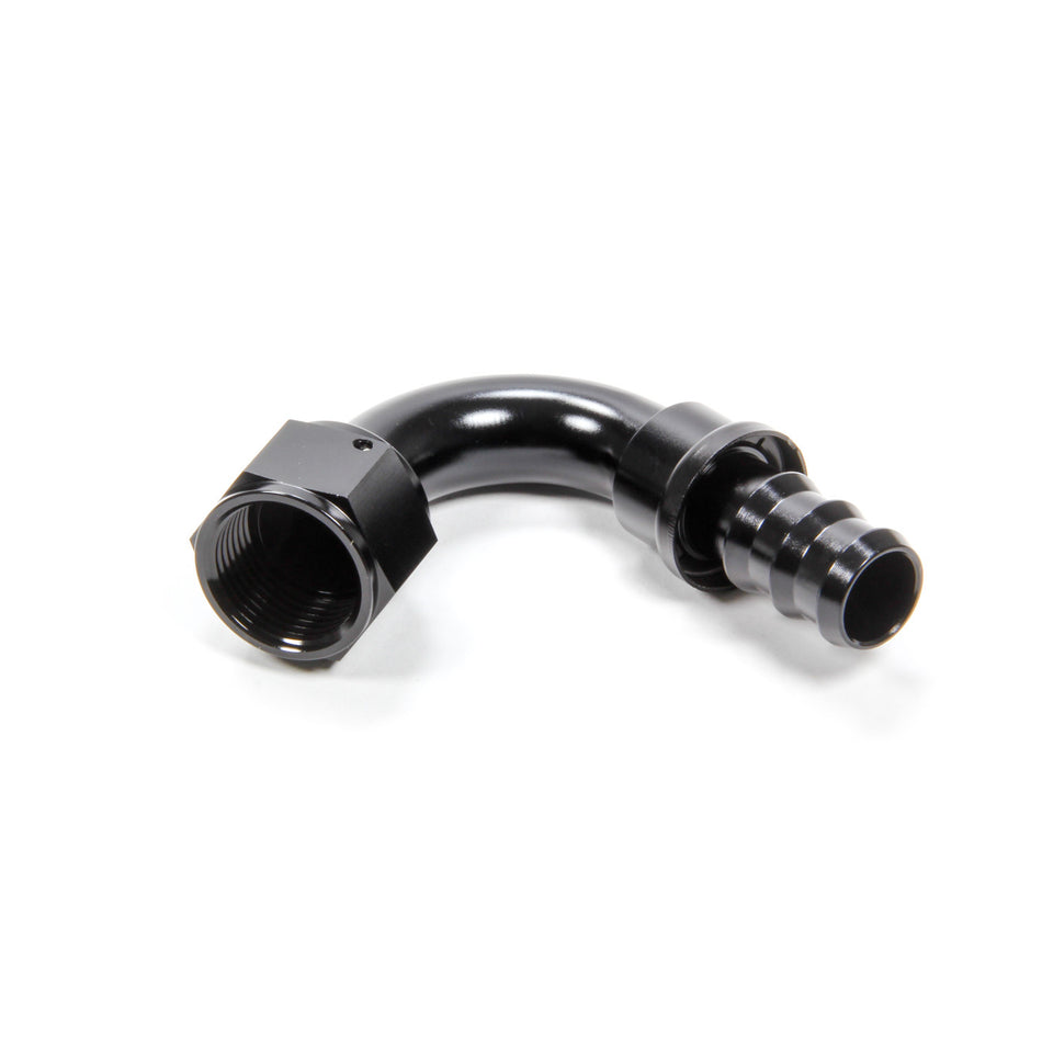 Triple X Race Co. Hose End Fitting 120 Degree 12 AN Hose to 12 AN Female Aluminum - Black Anodize