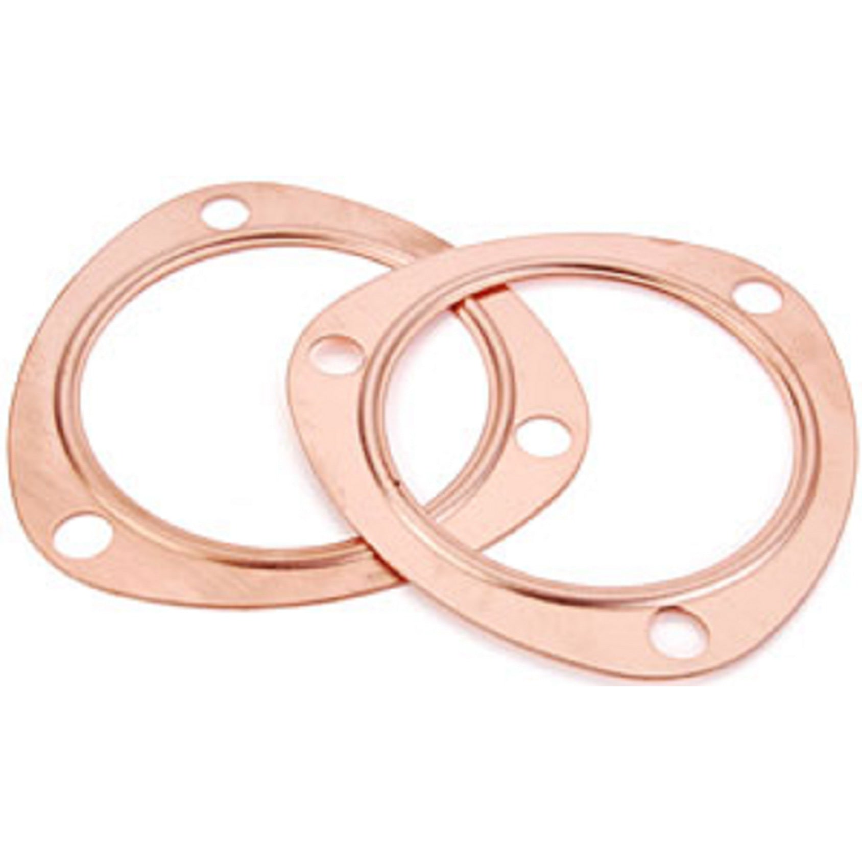 Racing Power Collector Gasket - 0.040" Thick - 3" Diameter - 3-Bolt - Copper (Pair)