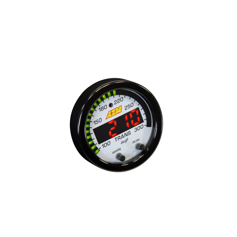 AEM X-Series Temperature Gauge 100-300 Degree F Electric Digital - 2-1/16" Diameter