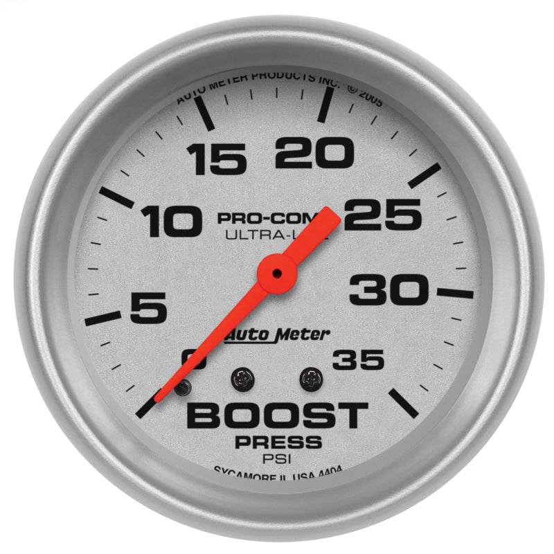 Auto Meter Ultra-Lite Mechanical Boost Gauge - 2-5/8 in.